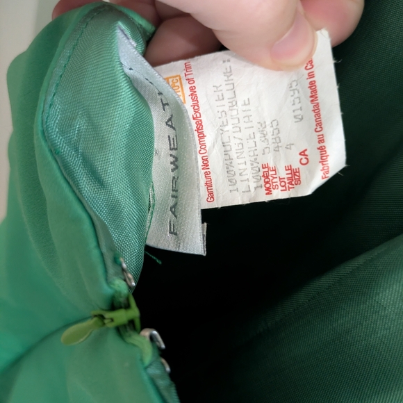 Vintage Y2K Bright Green Satin Formal Dress – US 4 | Fairweather - Picture 4 of 11